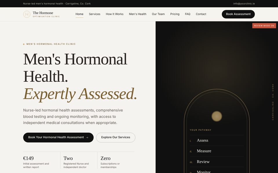 Design B homepage preview