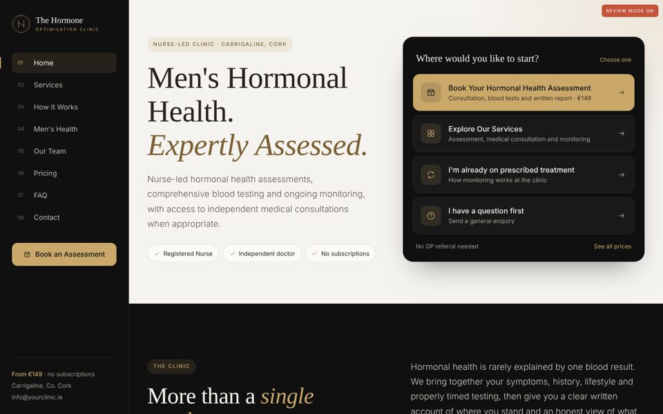 Design D homepage preview